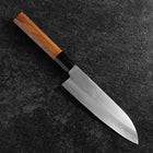 Santoku Blue Super Revêtement Inox Suname Manche en Buffle et Ébène 165mm-[Musashi]-[Couteaux de cuisine japonais]