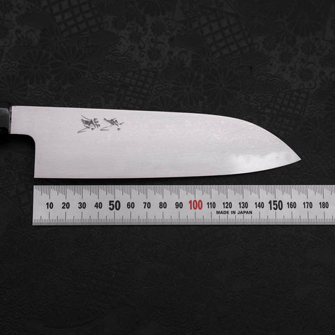 Santoku Blue Steel #1 Suminagashi Maple Blue Handle 170mm