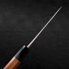 Santoku Blue steel #2 Nashiji Revêtement Inox Manche en Buffle et Bois de Teck 165mm-[Musashi]-[Couteaux de cuisine japonais]