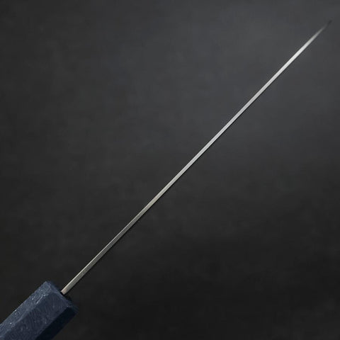 Santoku Chromax Polished Blue Urushi Handle 170mm-[Musashi]-[Couteaux de cuisine japonais]