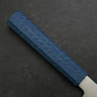 Santoku Chromax Polished Blue Urushi Handle 170mm-[Musashi]-[Couteaux de cuisine japonais]