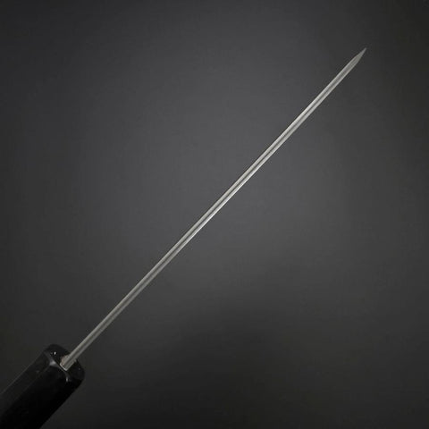 Santoku Cobalt Stainless Kurouchi Damas Manche en Buffle et Ébène 165mm-[Musashi]-[Couteaux de cuisine japonais]