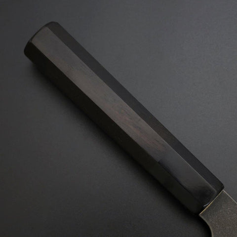 Santoku Cobalt Stainless Kurouchi Damas Manche en Buffle et Ébène 165mm-[Musashi]-[Couteaux de cuisine japonais]