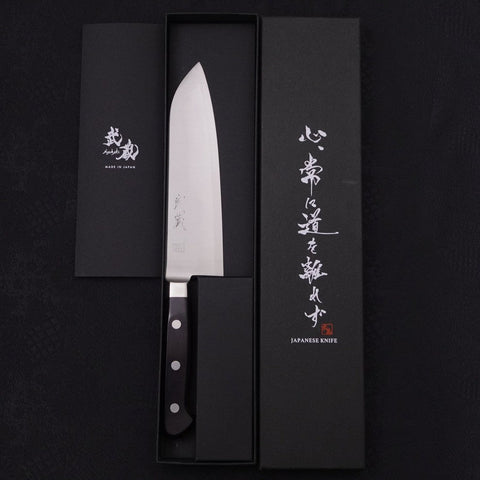 Santoku HAP-40 Poli Manche Occidental Noir 170mm-[Musashi]-[Couteaux de cuisine japonais]