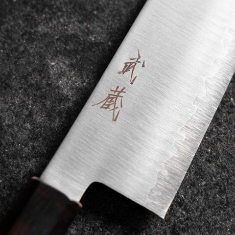 Santoku HAP-40 Poli Manche en Ébène 180mm-[Musashi]-[Couteaux de cuisine japonais]