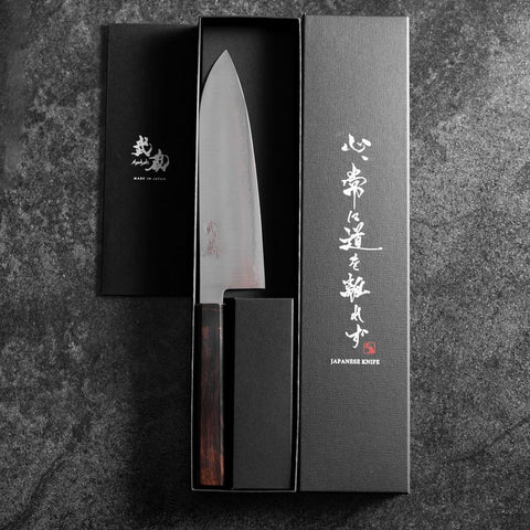 Santoku HAP-40 Poli Manche en Ébène 180mm-[Musashi]-[Couteaux de cuisine japonais]