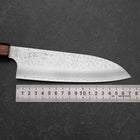 Santoku HAP40 Tsuchime Manche Urushi Rouge 180mm-[Musashi]-[Couteaux de cuisine japonais]