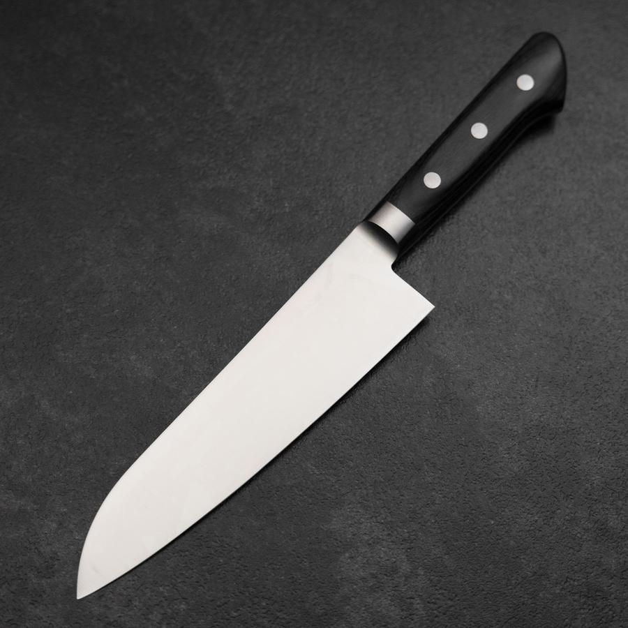 Santoku Molybdène Poli Manche Occidental Pourpre 180mm-[Musashi]-[Couteaux de cuisine japonais]