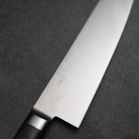 Santoku Molybdène Poli Manche Occidental Pourpre 180mm-[Musashi]-[Couteaux de cuisine japonais]