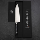Santoku Molybdène Poli Manche Occidental Pourpre 180mm-[Musashi]-[Couteaux de cuisine japonais]
