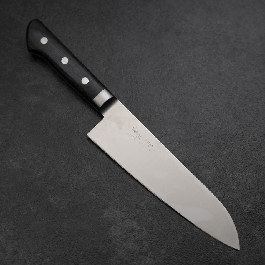 Santoku Molybdène Poli Manche Occidental Pourpre 180mm-[Musashi]-[Couteaux de cuisine japonais]