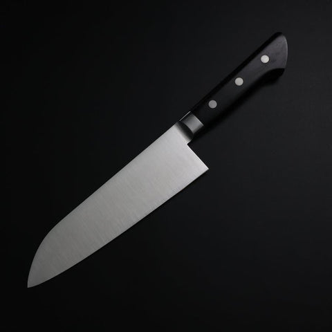 Santoku Molybdène Poli Noir Manche Occidental 175mm-[Musashi]-[Couteaux de cuisine japonais]