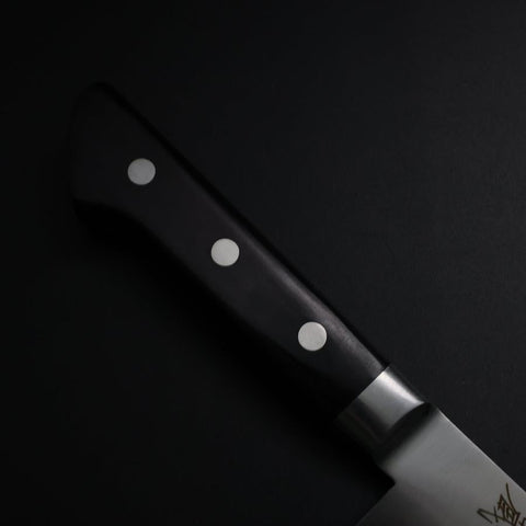 Santoku Molybdène Poli Noir Manche Occidental 175mm-[Musashi]-[Couteaux de cuisine japonais]