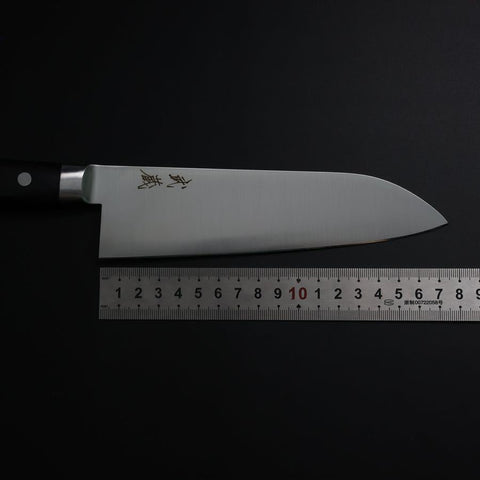 Santoku Molybdène Poli Noir Manche Occidental 175mm-[Musashi]-[Couteaux de cuisine japonais]