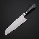 Santoku Molybdenum Poli Manche Occidental Noir 175mm-[Musashi]-[Couteaux de cuisine japonais]