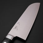 Santoku Molybdenum Poli Manche Occidental Noir 175mm-[Musashi]-[Couteaux de cuisine japonais]