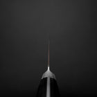 Santoku Molybdenum Poli Manche Occidental Noir 175mm-[Musashi]-[Couteaux de cuisine japonais]