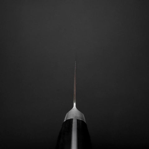 Santoku Molybdenum Poli Manche Occidental Noir 175mm-[Musashi]-[Couteaux de cuisine japonais]