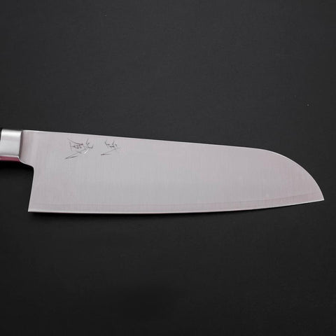 Santoku Molybdenum Poli Manche Occidental Noir 175mm-[Musashi]-[Couteaux de cuisine japonais]