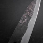 Santoku Revêtement Inox Blue Steel #2 Kurouchi Manche en Noyer 165mm-[Musashi]-[Couteaux de cuisine japonais]