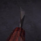 Santoku Revêtement Inox Blue Super Kurouchi Tsuchime Manche Zelkova 165mm-[Musashi]-[Couteaux de cuisine japonais]