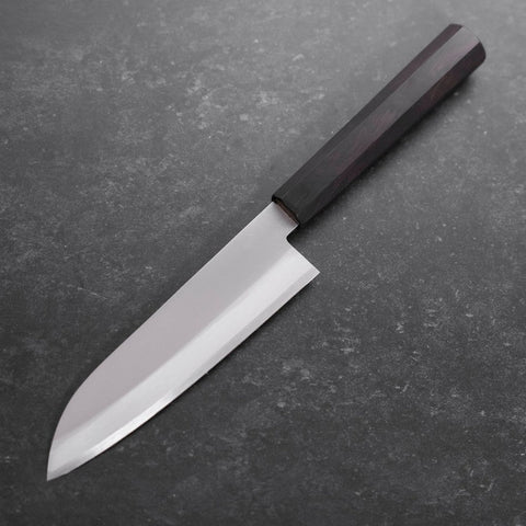 Santoku Revêtement Inox Blue Super Poli Manche Buffle et Ébène 140mm-[Musashi]-[Couteaux de cuisine japonais]