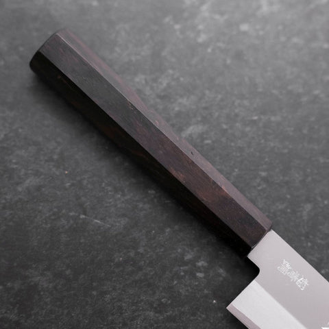 Santoku Revêtement Inox Blue Super Poli Manche Buffle et Ébène 140mm-[Musashi]-[Couteaux de cuisine japonais]
