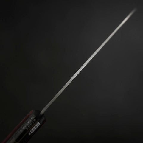 Santoku Revêtement Inox Blue Super Poli Manche Occidental Rouge et Noir 140mm-[Musashi]-[Couteaux de cuisine japonais]