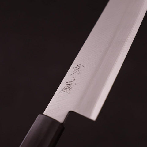 Santoku Revêtement Inox Blue Super Poli Manche Shitan 180mm-[Musashi]-[Couteaux de cuisine japonais]