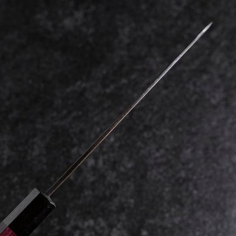 Santoku Revêtement inox Blue Steel #2 Kurouchi Manche Urushi Pourpre 165mm-[Musashi]-[Couteaux de cuisine japonais]
