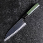 Santoku Revêtement inox Blue Steel #2 Kurouchi Manche Urushi Vert 165mm-[Musashi]-[Couteaux de cuisine japonais]