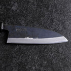 Santoku Revêtement inox Blue Steel #2 Kurouchi Manche Urushi Vert 165mm-[Musashi]-[Couteaux de cuisine japonais]