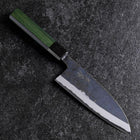 Santoku Revêtement inox Blue Steel #2 Kurouchi Manche Urushi Vert 165mm-[Musashi]-[Couteaux de cuisine japonais]