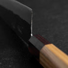 Santoku Revêtement inox Blue Steel #2 Kurouchi Manche en Zelkova 165mm-[Musashi]-[Couteaux de cuisine japonais]