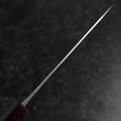 Santoku Revêtement inox Blue Steel #2 Kurouchi Manche en Zelkova 165mm-[Musashi]-[Couteaux de cuisine japonais]