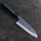 Santoku Revêtement inox Blue Super Kurouchi Manche Urushi Bleu 165mm-[Musashi]-[Couteaux de cuisine japonais]
