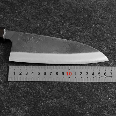 Santoku Revêtement inox Blue Super Kurouchi Manche Urushi Vert 165mm-[Musashi]-[Couteaux de cuisine japonais]