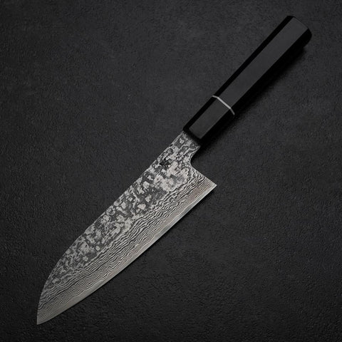 Santoku SG-2 Damas Manche en Ébène 165mm-[Musashi]-[Couteaux de cuisine japonais]
