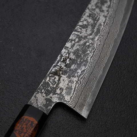 Santoku SG-2 Damas Manche en Ébène 165mm-[Musashi]-[Couteaux de cuisine japonais]