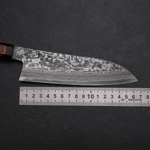 Santoku SG-2 Damas Manche en Ébène 165mm-[Musashi]-[Couteaux de cuisine japonais]