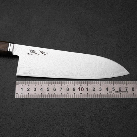 Santoku SG-2 Damas Manche en Ébène Or Occidental 180mm-[Musashi]-[Couteaux de cuisine japonais]