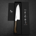 Santoku SG-2 Damas Manche en Ébène Or Occidental 180mm-[Musashi]-[Couteaux de cuisine japonais]