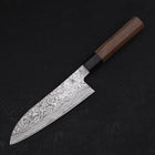 Santoku SG-2 Damas Noir Manche en Noyer 180mm-[Musashi]-[Couteaux de cuisine japonais]