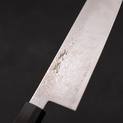 Santoku SG-2 Damascus Buffalo Wenge Handle 180mm-[Musashi]-[Couteaux de cuisine japonais]