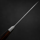 Santoku SG-2 Mirror Tsuchime Damascus Octagonal Mahogany Handle 180mm-[Musashi]-[Japanese-Kitchen-Knives]
