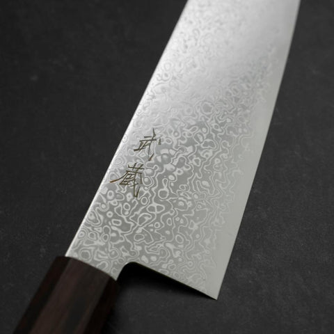 Santoku SG-2 Nickel Damas Manche en Ébène 180mm-[Musashi]-[Couteaux de cuisine japonais]