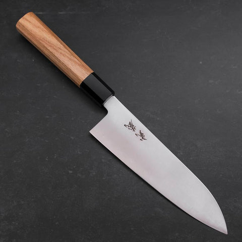 Santoku SG-2 Poli Manche en Buffle et Zelkova 180mm-[Musashi]-[Couteaux de cuisine japonais]