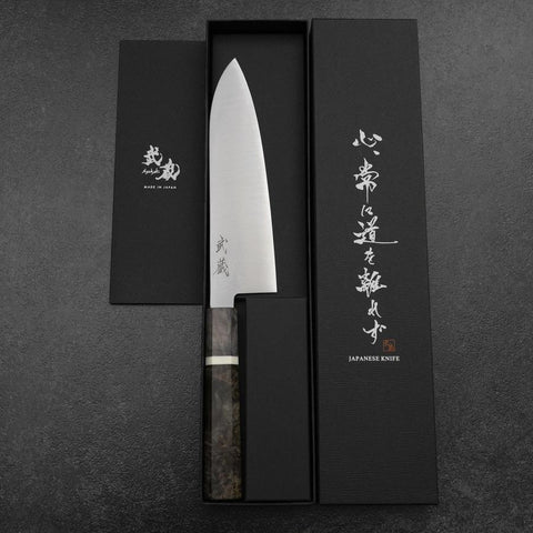 Santoku SG-2 Poli Manche en Érable 180mm-[Musashi]-[Couteaux de cuisine japonais]