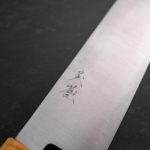 Santoku SG-2 Poli Manche en Érable Jaune 180mm-[Musashi]-[Couteaux de cuisine japonais]