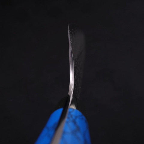 Santoku SG-2 Tsuchime Manche en Turquoise Bleu 170mm-[Musashi]-[Couteaux de cuisine japonais]